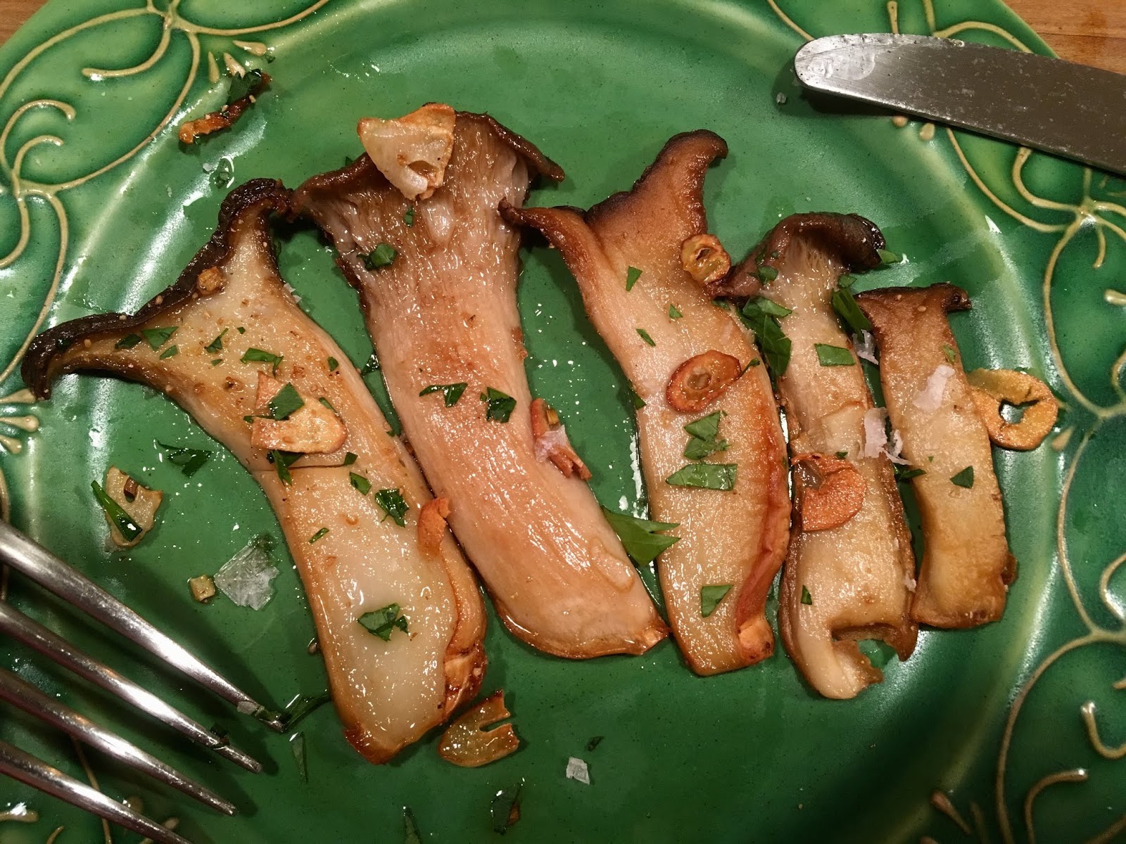 David Doesn't Bake Pan Fried King Oyster Mushrooms