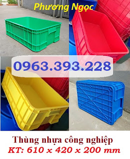 Thùng nhựa B1, thùng nhựa đặc cao 20, thùng đặc có nắp