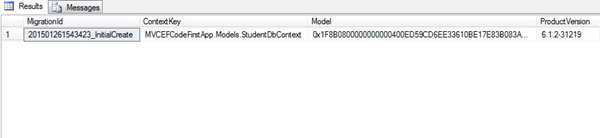 migrations in entity framework code first approach