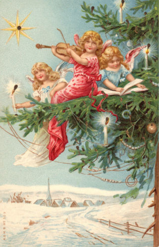 free vintage christmas angels clip art - photo #33