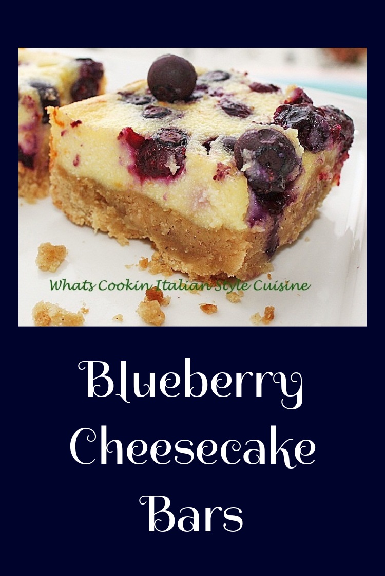 Blueberry Cheesecake Bars What's Cookin' Italian Style Cuisine