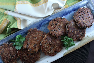 Quinoa Bulgur Black Bean Fritters