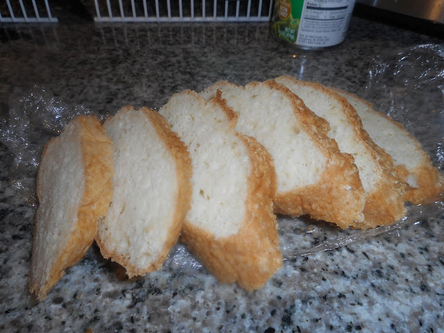 My gluten-free french bread sliced up