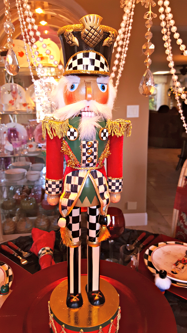 Nutcracker Dinner Plates & Red Square Chargers Hold The Mackenzie