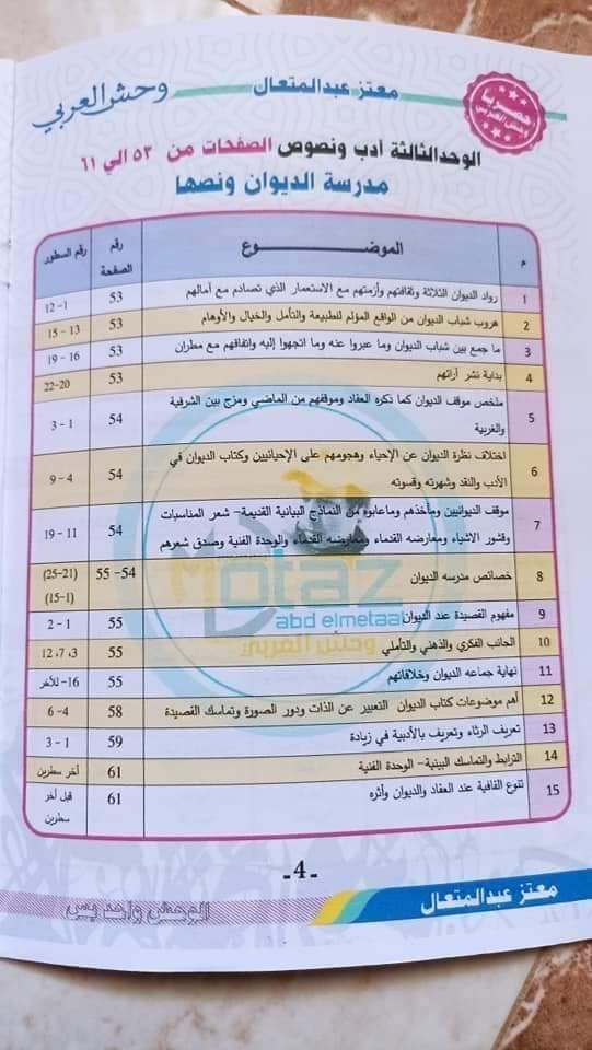 شوية ملاحظات في اللغة العربية للثانوية العامة.. اكتبهم في كتاب المدرسة  2