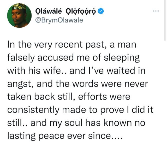 He accused me for having an Affair with his wife- Singer Brymo calls out 2face Idibia