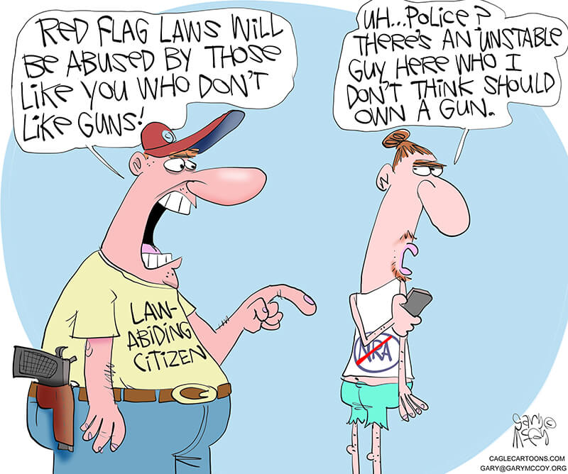 Cartoon Shows The Horrifying Reality Of Red Flag Gun Confiscation Laws