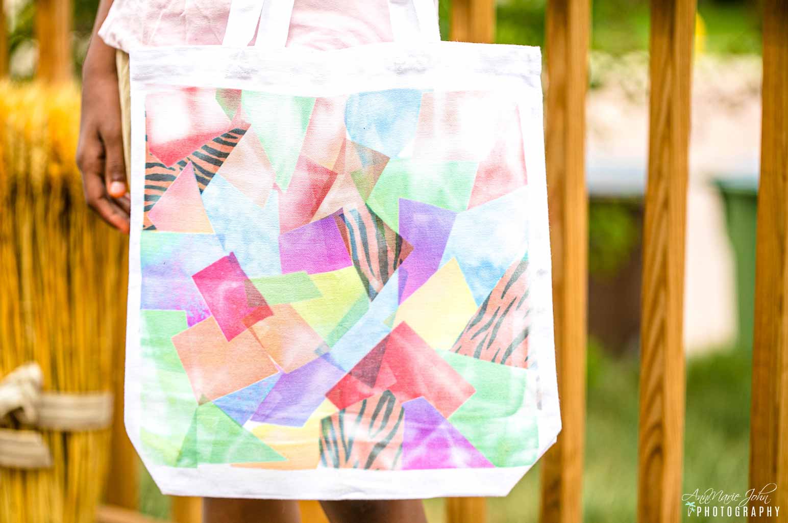 Hot Mess Tie-Dye Tote Made With Cricut Infusible Ink Scraps