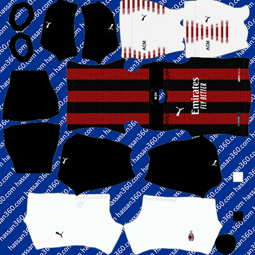 AC Milan 2021 DLS Kits & Logo DLS 21 Kits