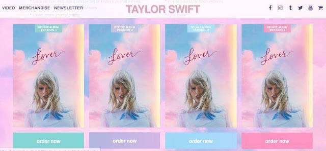 Album Taylor Swift "Lover" menjadi album dengan penjualan tertinggi 2019 dalam sehari