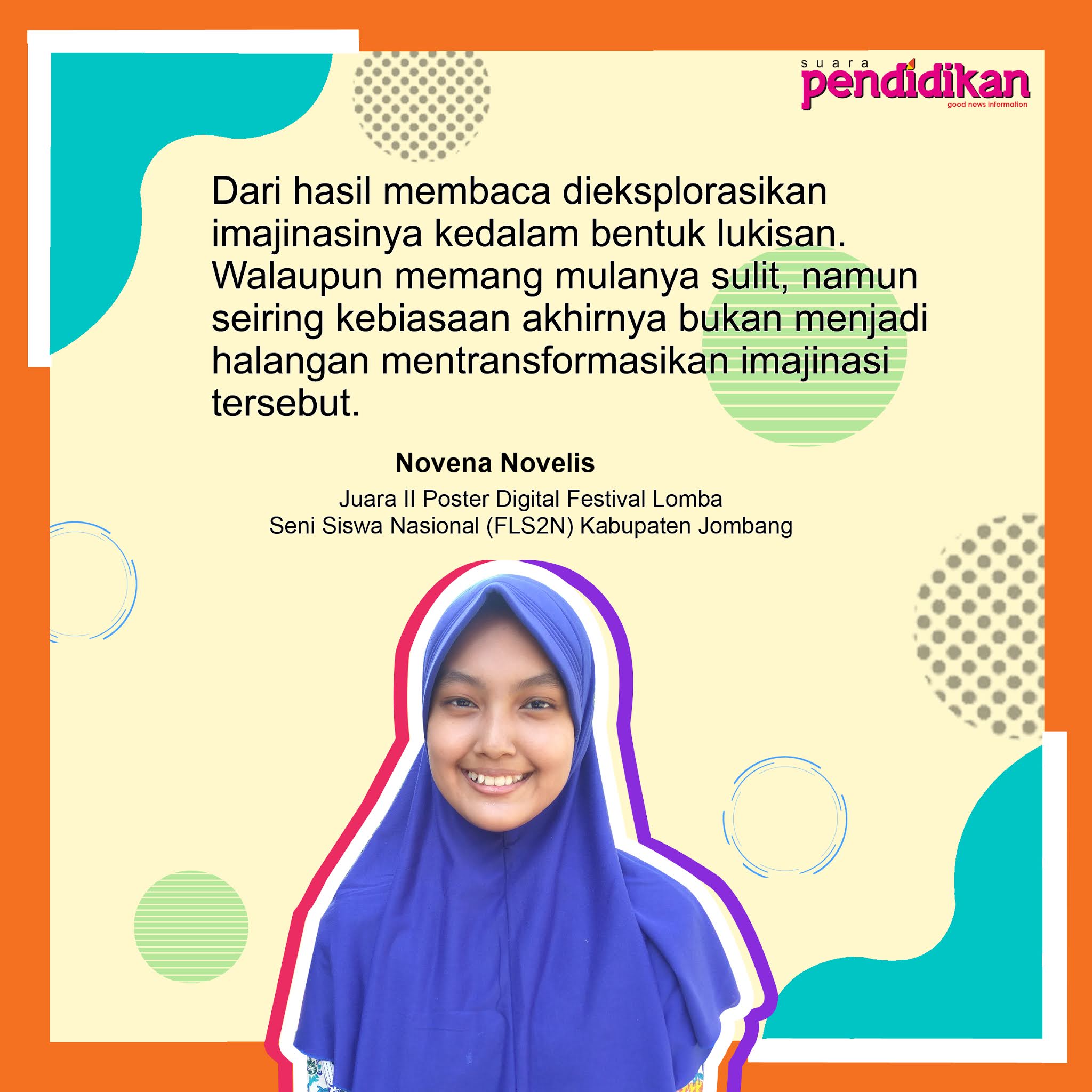 Novena Novelis Bisa Karena Terbiasa