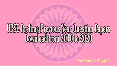 UPSC Prelims Previous Year Question Papers Download from 2010 to 2020
