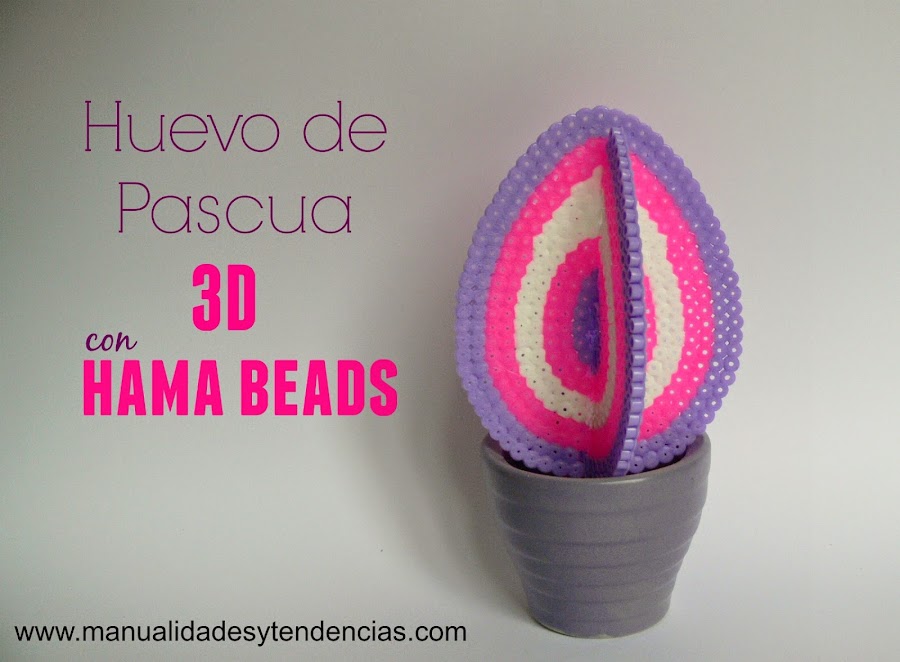 Huevo de Pascua 3D con hama beads