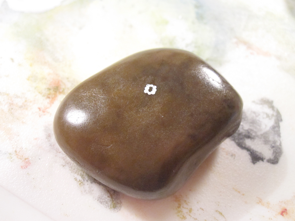 Painted Lace Rocks Tutorial Behind