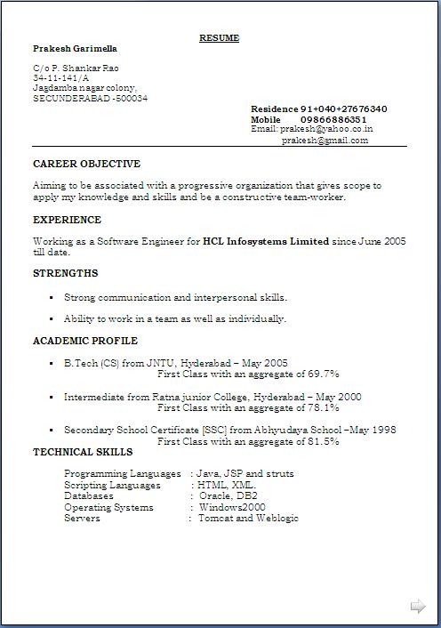 latest resume format in ms word download