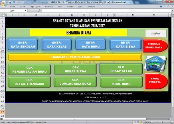Aplikasi Sarana Dan Prasarana Sekolah Excel Cara Golden