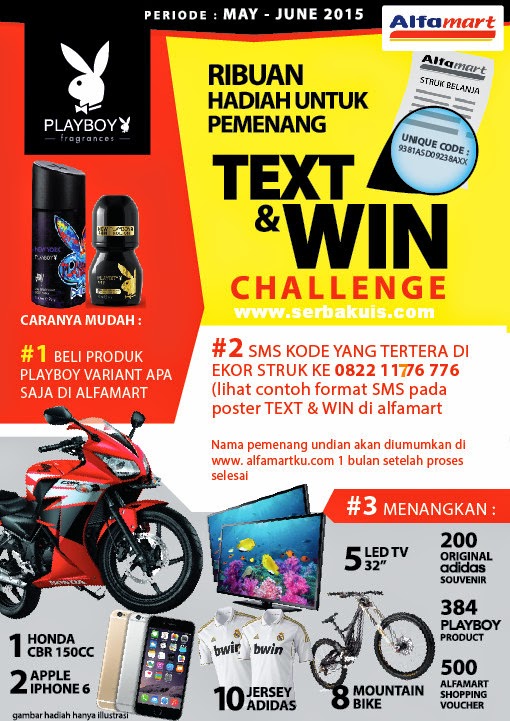 Undian Playboy Text & WIN Berhadiah Honda CBR150