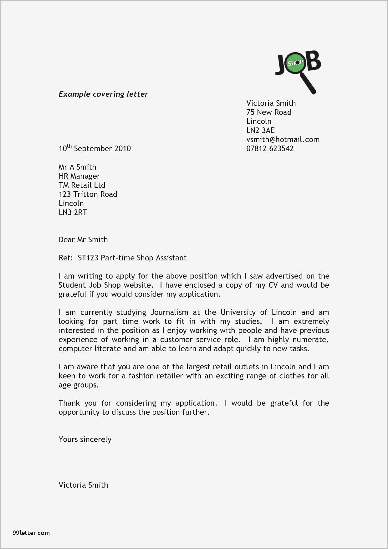 Simple Job Cover Letter 2018 Birthday Letter