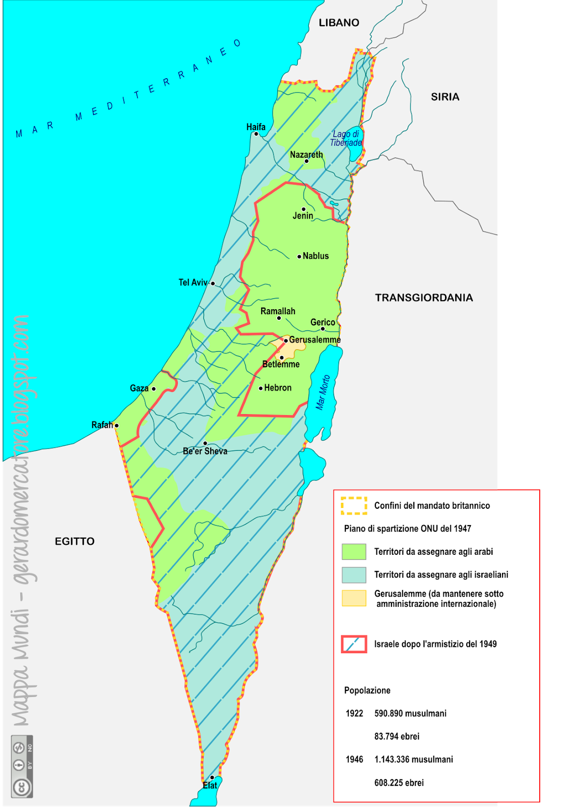 Mappa mundi Israele e Palestina (19472018) Mappa mundi Israele e Palestina (19472018)