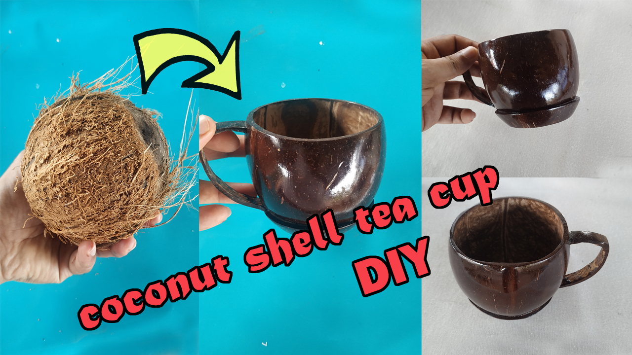 Coconut shell cup making at home ECWORKS