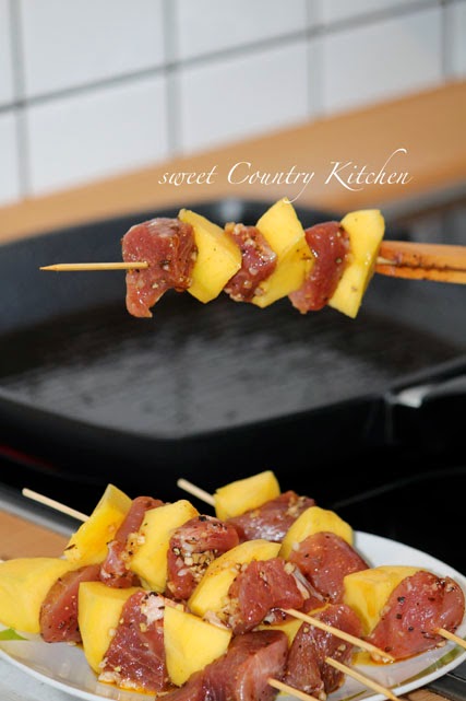 sweet Country Kitchen: Mango - Schweinefilet - Spieße