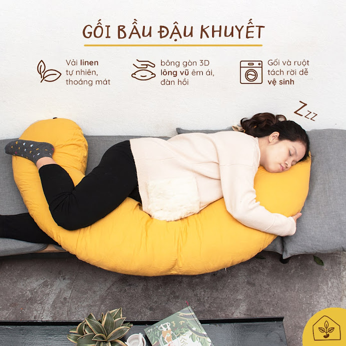 [A159] Công dụng thần kỳ của gối chữ C cho Bà Bầu