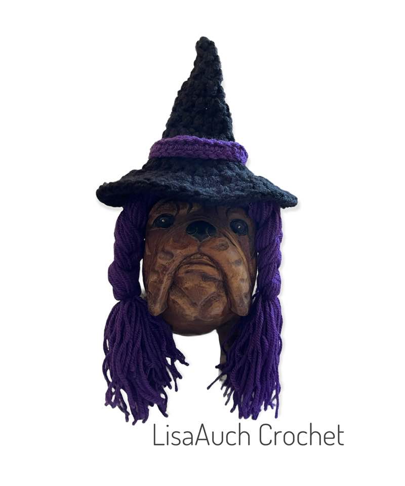 Mini Witches Crochet Hat Pattern and Wig Tutorial