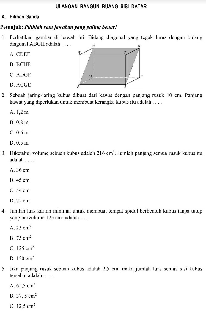 Bangun Datar Yang Mempunyai Sisi Lengkung Tts