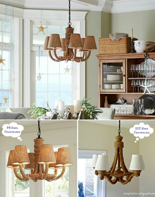 Make Pottery Barn Rope Chandelier