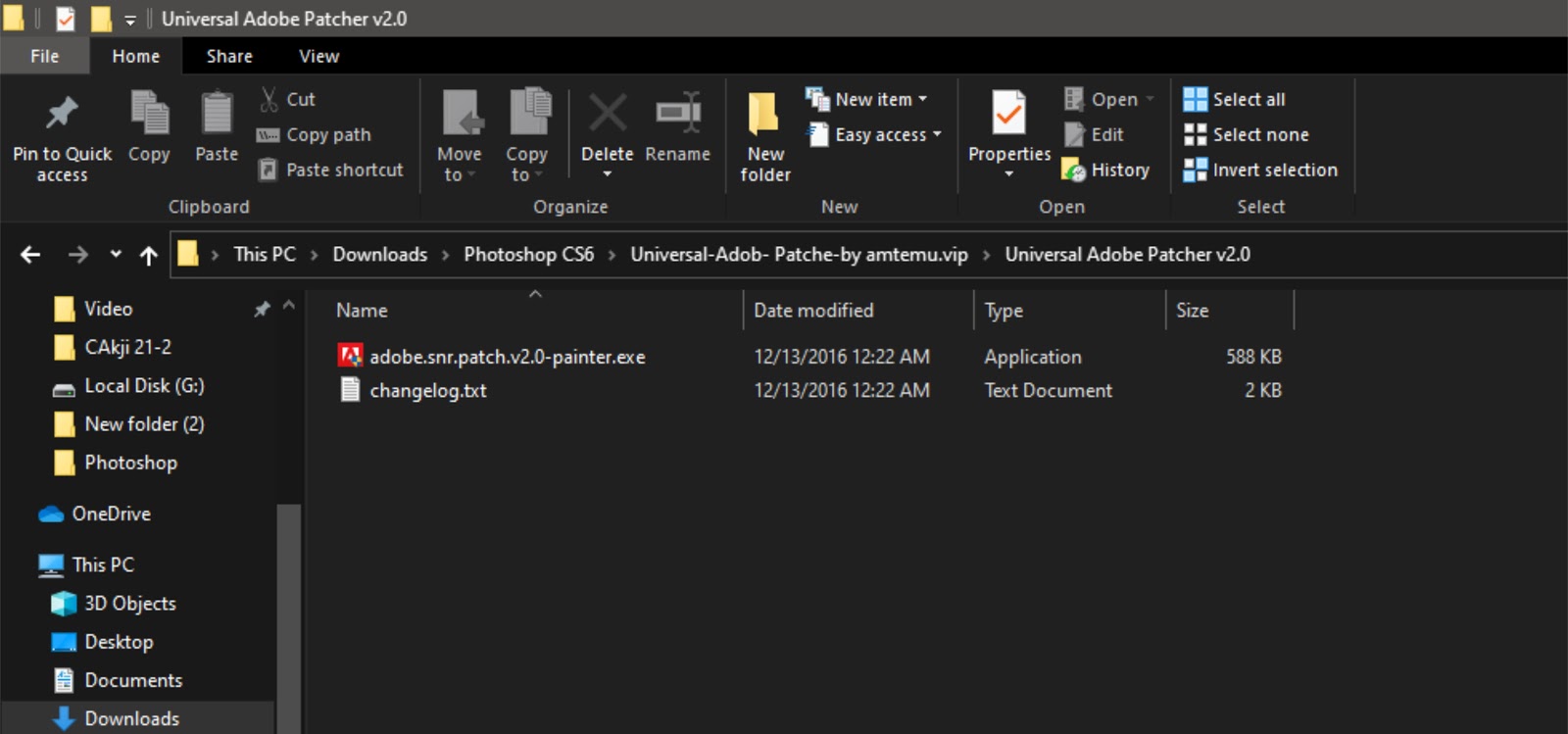 how to install adobe snr patch painter
