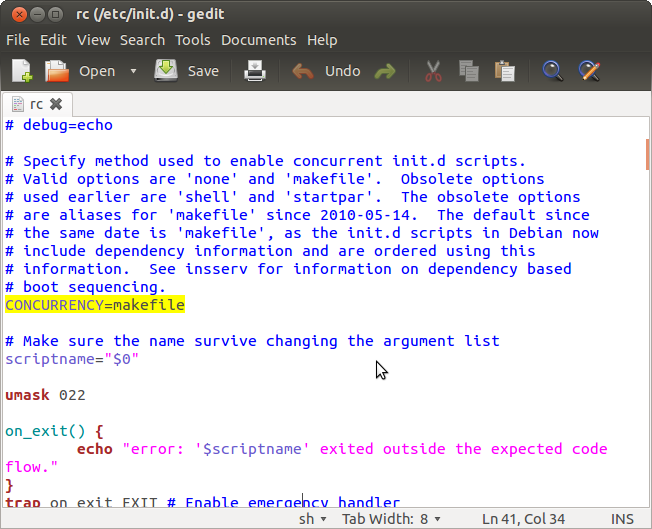 Scriptname. Makefile пример. Startpar. Etc init