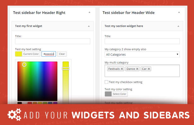 sneeit framework plugin - back-end for wordpress themes - sidebars and widgets