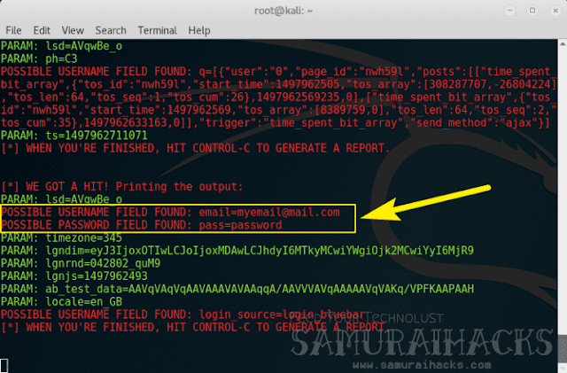 تهكير حسابات الفيسبوك بواسطة نظام كالي لينكس عبر أداة الهندسة الإجتماعية SEToolkit 