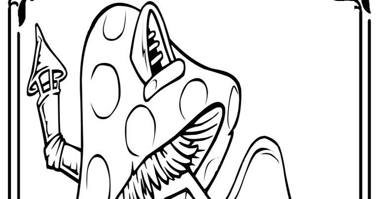 gambar mewarnai rumah jamur