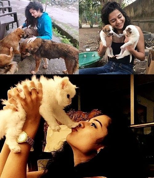 Mithila Palkar mencintai binatang