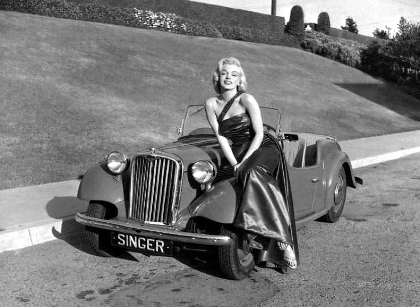 A Collection of 15 Vintage Photographs of Marilyn Monroe and Cars