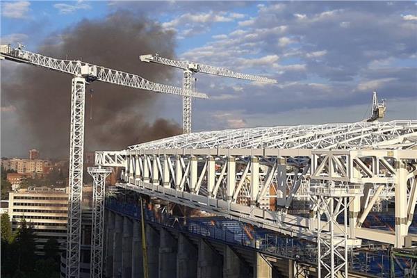 اندلاع حريق في ملعب ريال مدرير