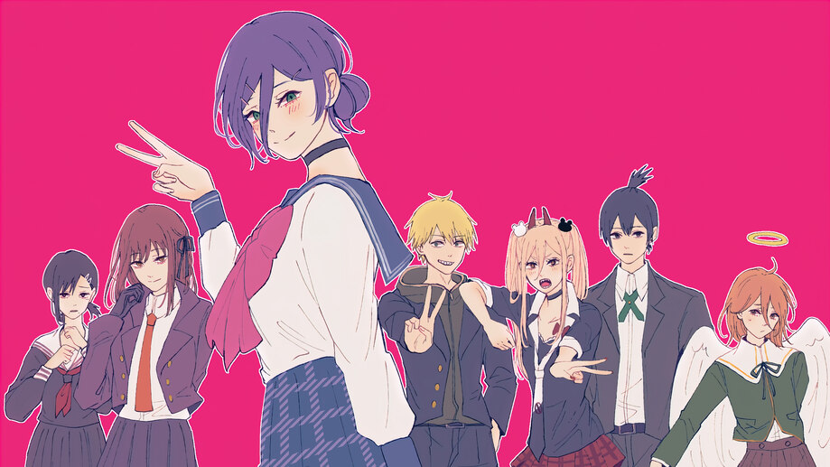Chainsaw Man Anime Characters 4K #4641b Wallpaper PC Desktop