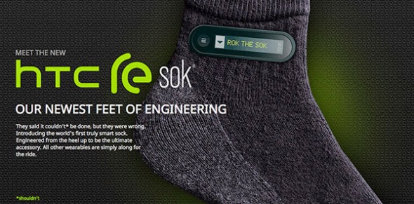 HTC RE SOK: Η έξυπνη κάλτσα που αυτοκαταστρέφεται αν φορεθεί με σανδάλι