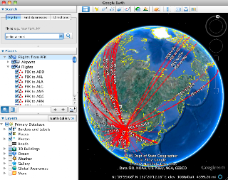 a goes to c: Generating great circles from a common origin with Python