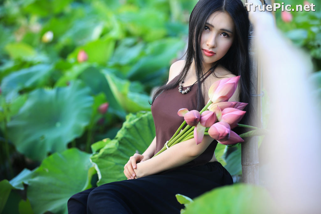 Image Vietnamese Model - Hong Rubyshi - Beauty Girl and Lotus Flower #1 - TruePic.net - Picture-13