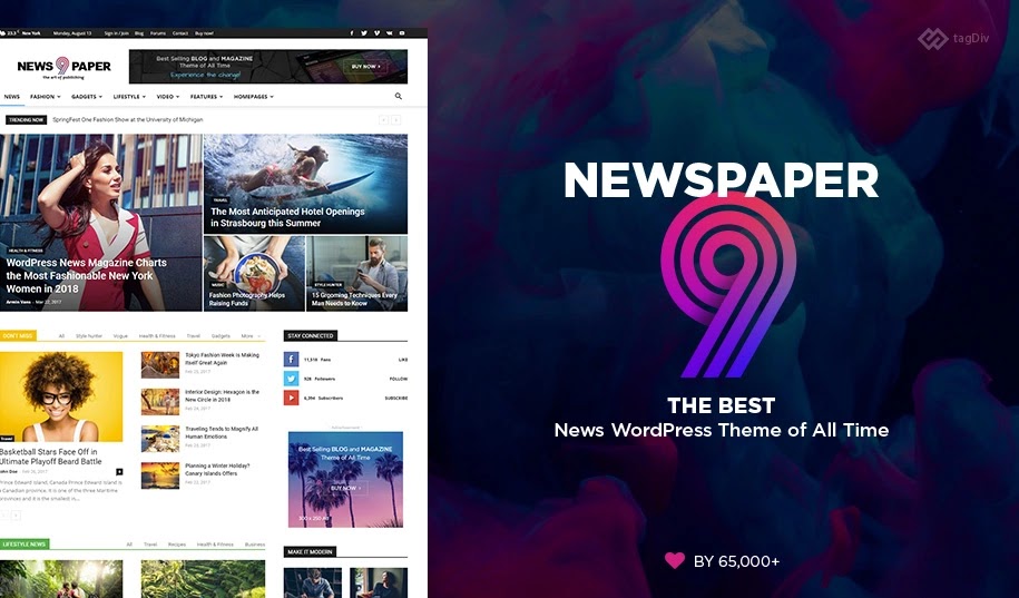 Newspaper 9 Premium Blogger Template Free Download