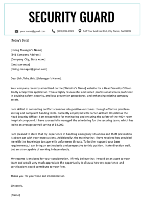 Resume Cover Letter Examples For Police Officers | Sample Letter
