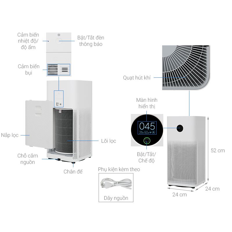 Máy lọc không khí Xiaomi Mi Air Purifier 3H