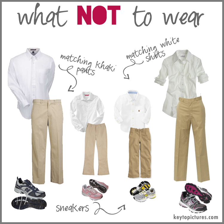 What {NOT} to wear in family photos! Key To Pictures
