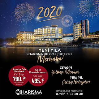 Charisma Deluxe Hotel Kuşadası Yılbaşı Programı 2020 Menüsü