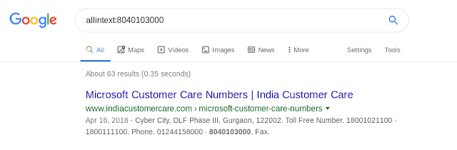 information from search engines