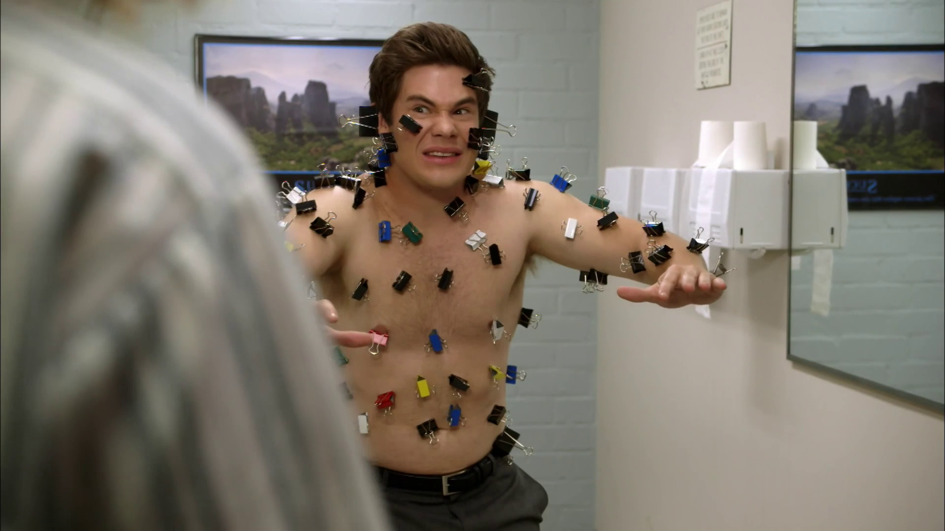 ausCAPS: Adam Devine shirtless in Workaholics 3-05 "Good Mourning"
