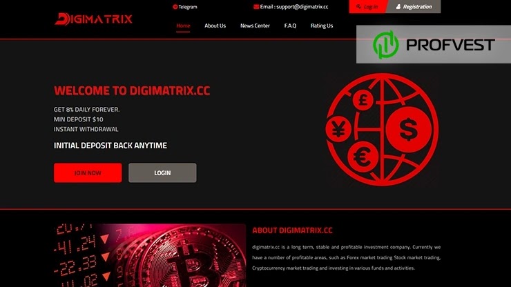 Digimatrix: обзор и отзывы о digimatrix.cc (HYIP платит) Digimatrix обзор и отзывы HYIP-проекта