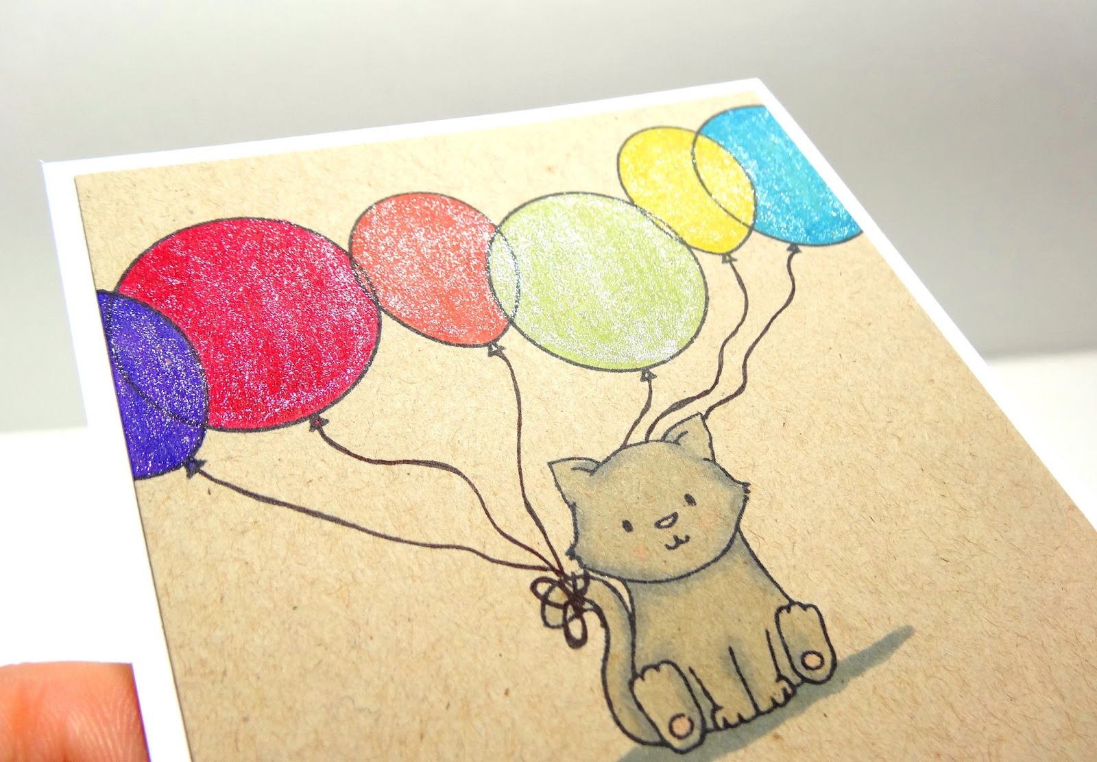 Kraft Paper Stamps Alcohol Markers on Kraft Cardstock